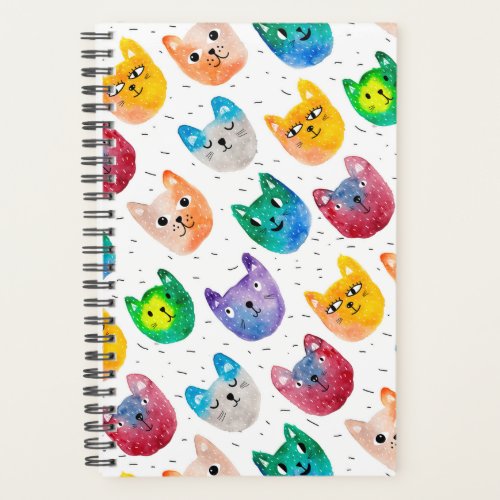 Watercolor cats and friends planner