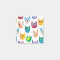 Watercolor cats and friends post-it notes