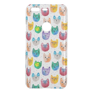 Watercolor cats and friends uncommon google pixel case