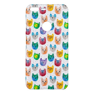Watercolor cats and friends uncommon google pixel XL case