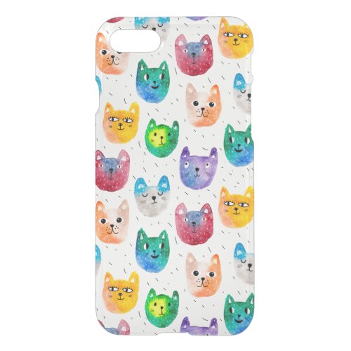 Watercolor cats and friends iPhone SE87 case