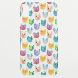 Watercolor cats and friends iPhone XS max case