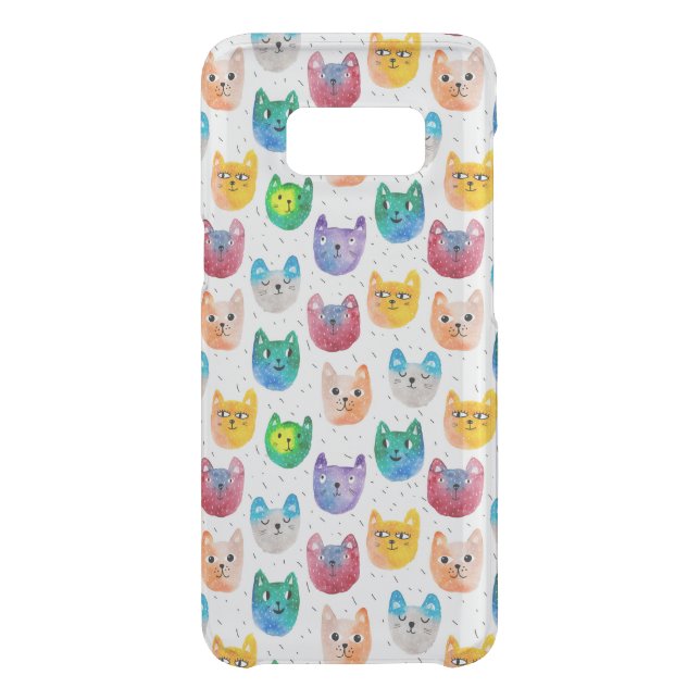 Watercolor cats and friends uncommon samsung galaxy case (Back)
