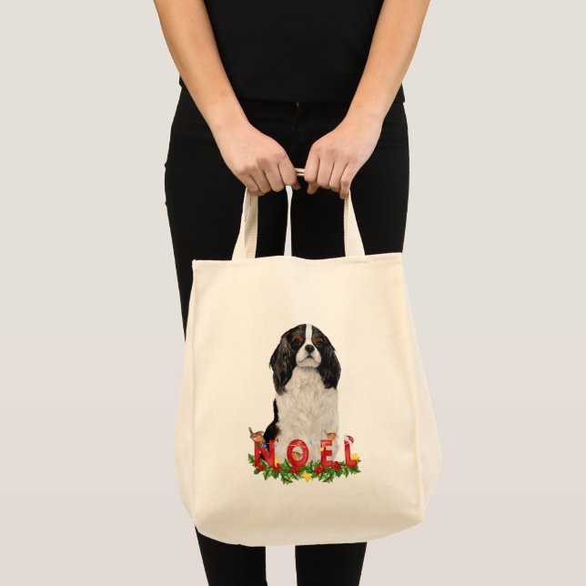 Watercolor Cavalier  King Charles Noel Christmas   Tote Bag (Front (Product))