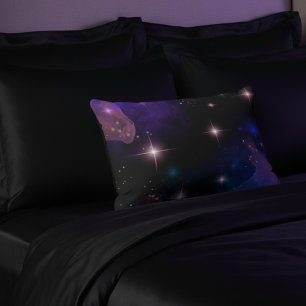 Watercolor Celestial Cosmic Stars and Sky Accent Pillow