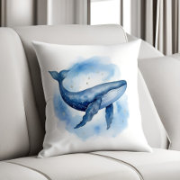 Watercolor Celestial Whale