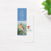 Watercolor Chaffinch Bird Scripture Bible Bookmark (Desk)