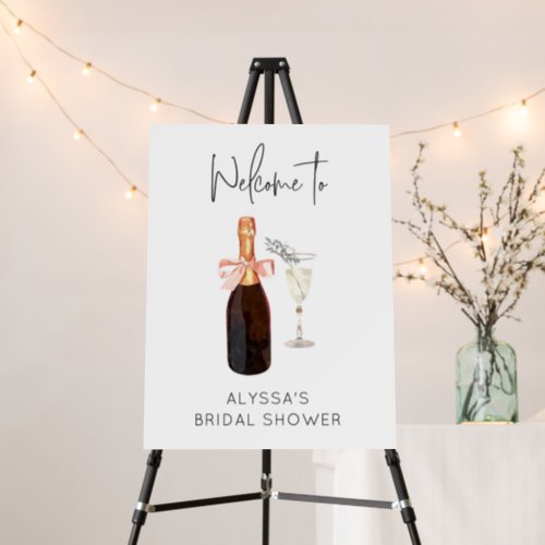 Watercolor Champagne Bridal Shower Sign