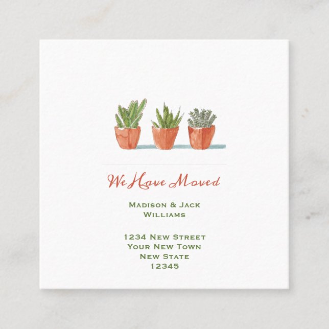 Watercolor Change of Address | Moving Announcement (Front)