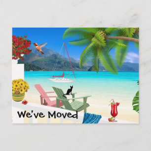 Watercolor Change of Address Postcard