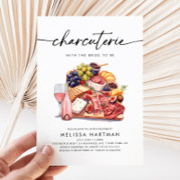 Watercolor Charcuterie Cheese Board Bridal Shower