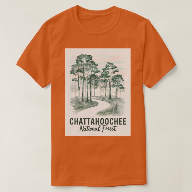 Watercolor Chattahoochee National Forest TShirt (Design Front)