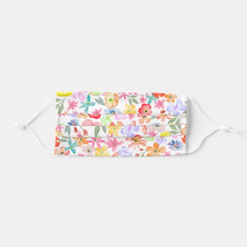  Watercolor Cheerful Floral Face Mask