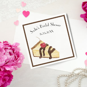 Watercolor Cheesecake Bridal Shower Napkins