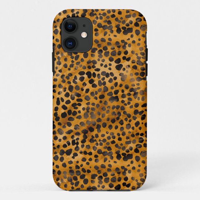 Watercolor Cheetah Print Case-Mate iPhone Case (Back)