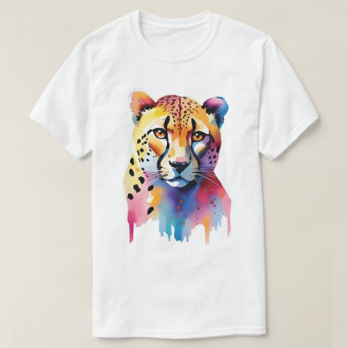 Watercolor Cheetah T_Shirt
