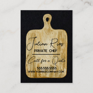 Watercolor Chef Restaurant Cook Cutting Board Business Card