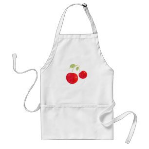 Watercolor Cherries Adult Apron