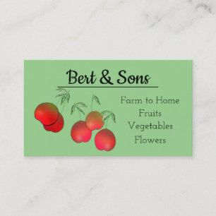 Watercolor Cherries Business Card