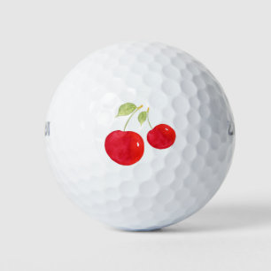 Watercolor Cherries Golf Balls