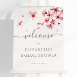 Watercolor Cherry Blossom Bridal Shower Welcome Foam Board<br><div class="desc">A modern elegant floral bridal shower welcome sign featuring blush pink watercolor cherry blossoms and modern calligraphy on a handmade paper texture.</div>