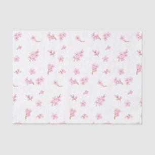 Watercolor Cherry Blossom Flowers  Tissue Paper