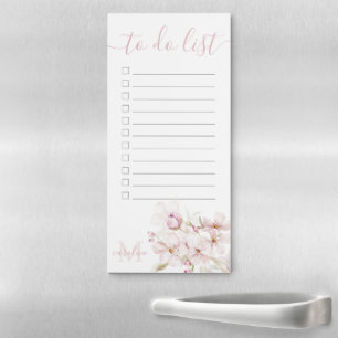Watercolor Cherry Blossom Magnetic Notepad