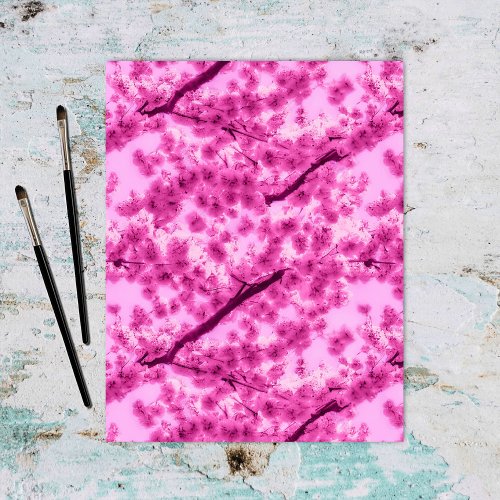 Watercolor Cherry Blossom Pattern