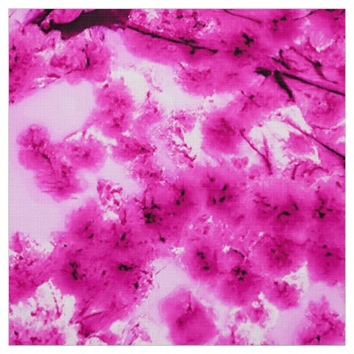Watercolor Cherry Blossom Pattern Fabric