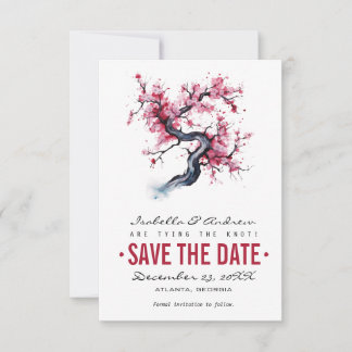Watercolor Cherry Blossom Save The Date