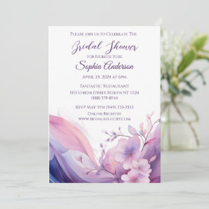 Watercolor Cherry Blossoms- Bridal Shower- Invitation