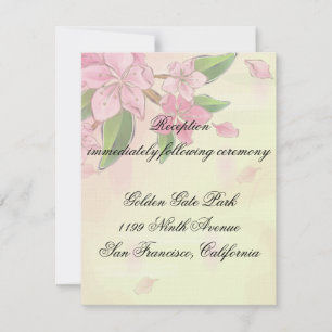 Watercolor Cherry Blossoms Butterflies Invitation