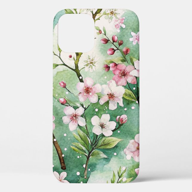 Watercolor Cherry Blossoms Case-Mate iPhone Case (Back)