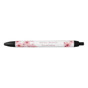 Watercolor Cherry Blossoms Pink Floral Pen