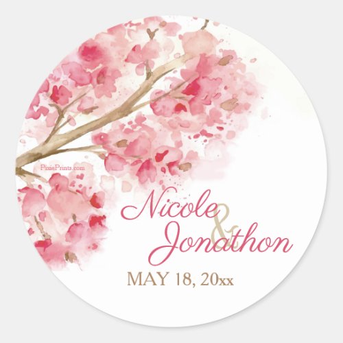 Watercolor Cherry Blossoms Sticker