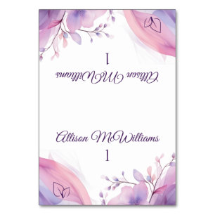 Watercolor Cherry Blossoms -Vegetarian-Wedding- Table Number