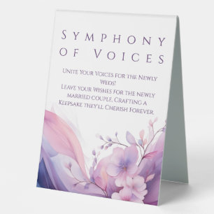 Watercolor Cherry Blossoms-Wedding Table Tent