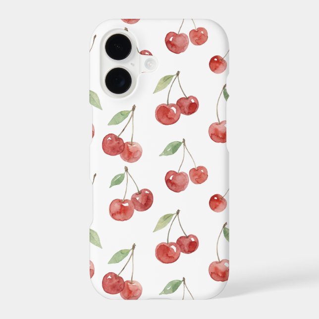 Watercolor Cherry Pattern | Case-Mate Iphone Case (Back)
