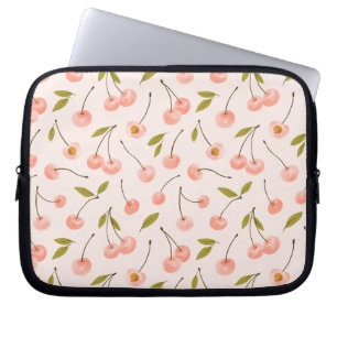 Watercolor Cherry Pattern Laptop Sleeve