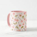 Watercolor Cherry Pattern Mug