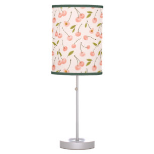 Watercolor Cherry Pattern Table Lamp