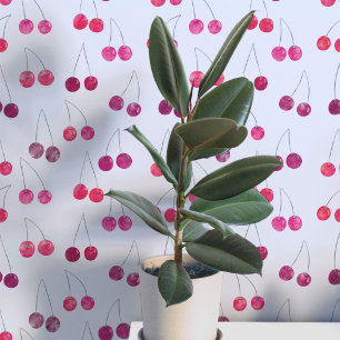 Watercolor Cherry Pattern Wallpaper