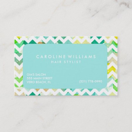 Watercolor Chevron Hairstylist Appointment