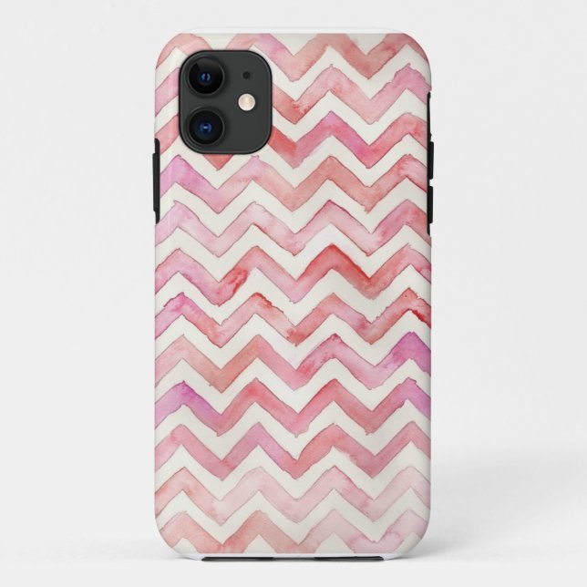 Watercolor Chevron iPhone Case (Back)