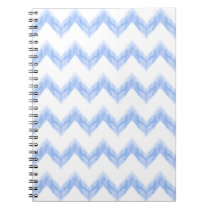 watercolor chevron zigzag notebook
