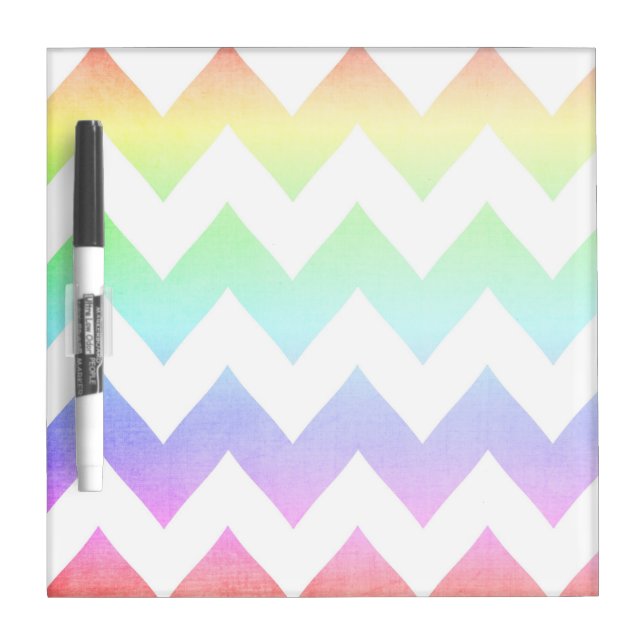 Watercolor Chevrons Dry Erase Board (Front)