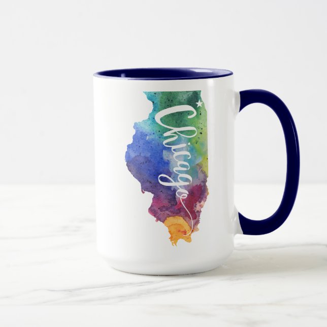 Watercolor Chicago Mug (Right)
