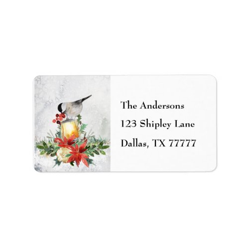 Watercolor Chickadee Address Label