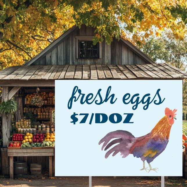Watercolor Chicken & Eggs for Sale CUSTOM  Sign (Watercolor Chicken & Eggs for Sale CUSTOM Sign
)