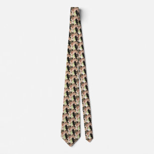 Watercolor Chicken Farmer Farm Barn Pattern Tie